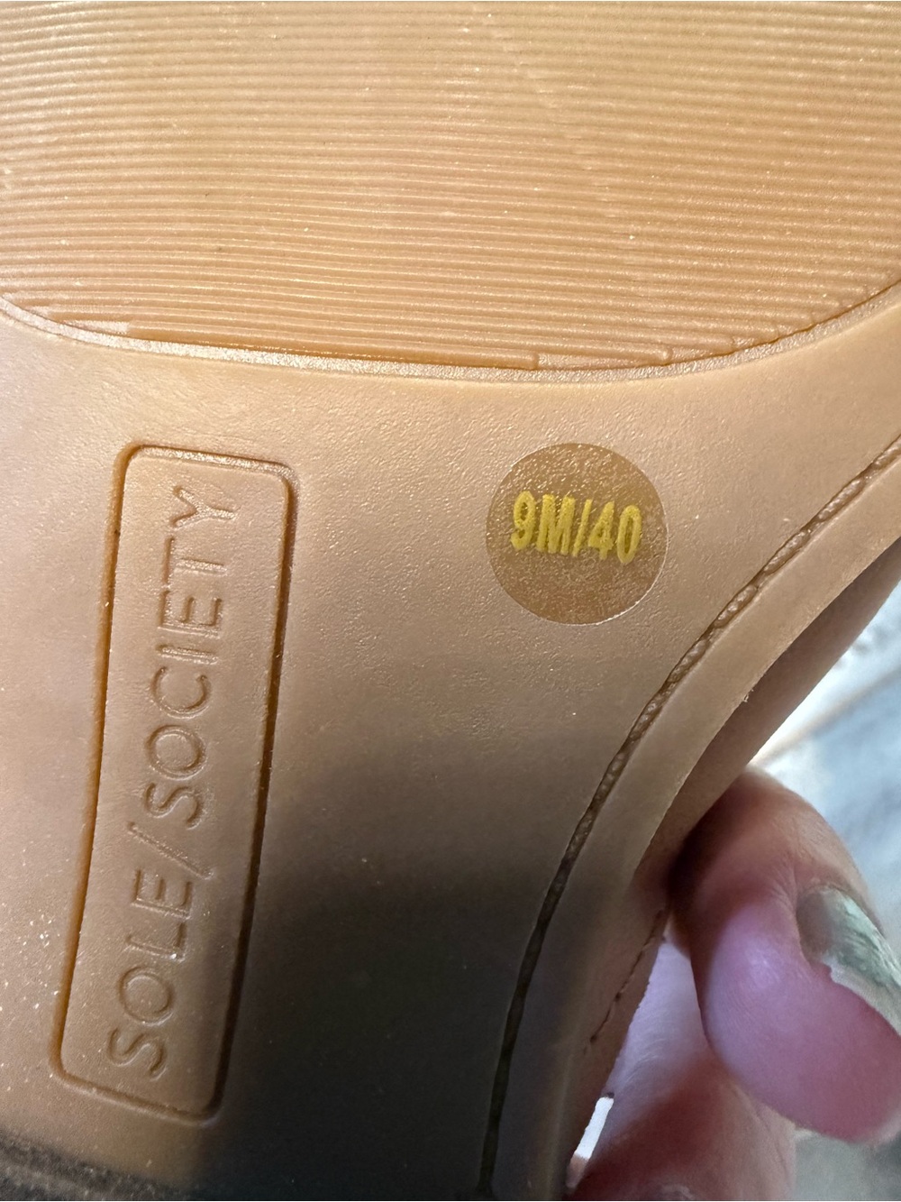 Sole Society Blush-Tan D'Orsay Open-Toe Flats - Picture 7 of 16